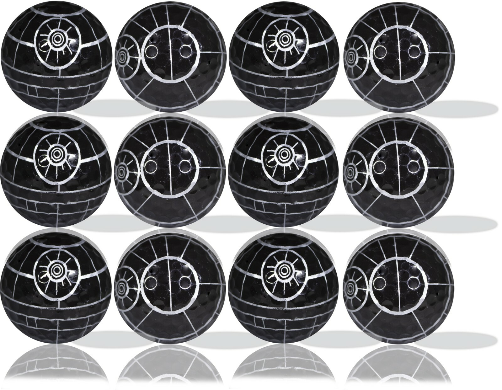 Death Star Golf Balls 12 Pack - Perfect Gift Idea