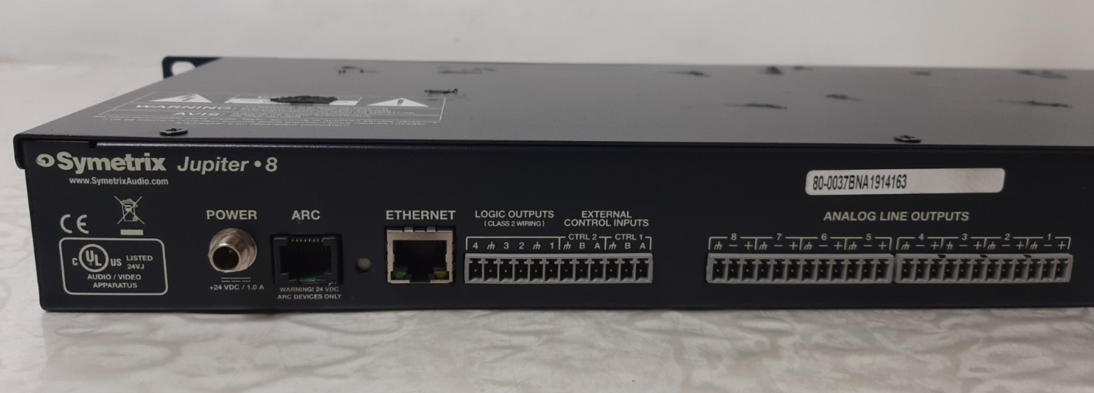 Symetrix Jupiter 8 Digital Signal Processor - Power Tested - No AC Adapter