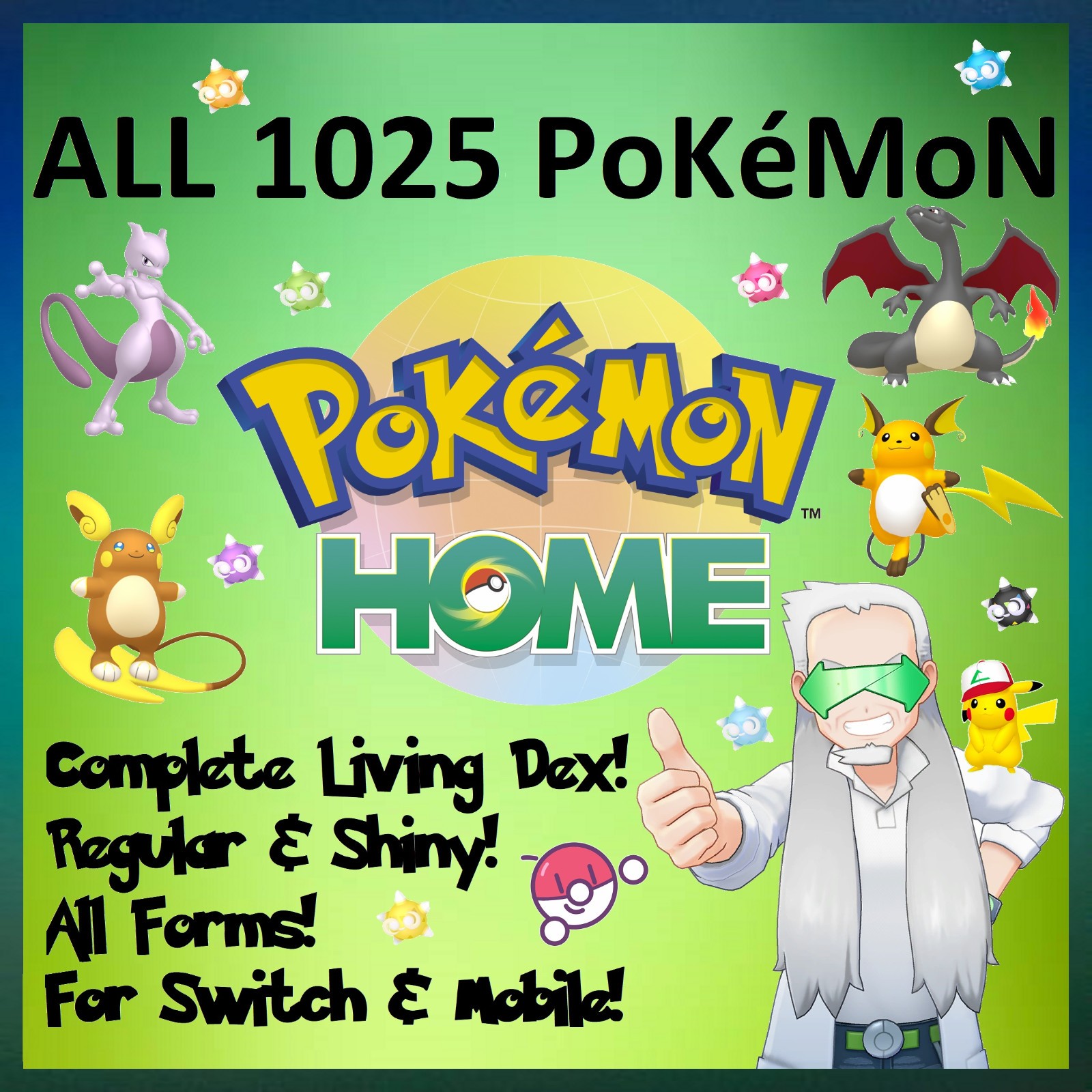 Pokemon Home All 1025 Living Dex Complete Livedex Shiny National