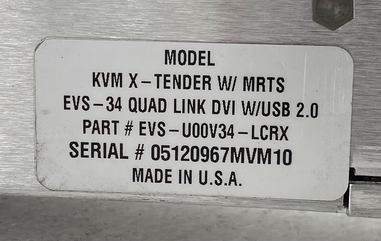 THINKLOGICAL EVS-34 KVM EXTENDER SWITCH EVS-U00V34-LCRX