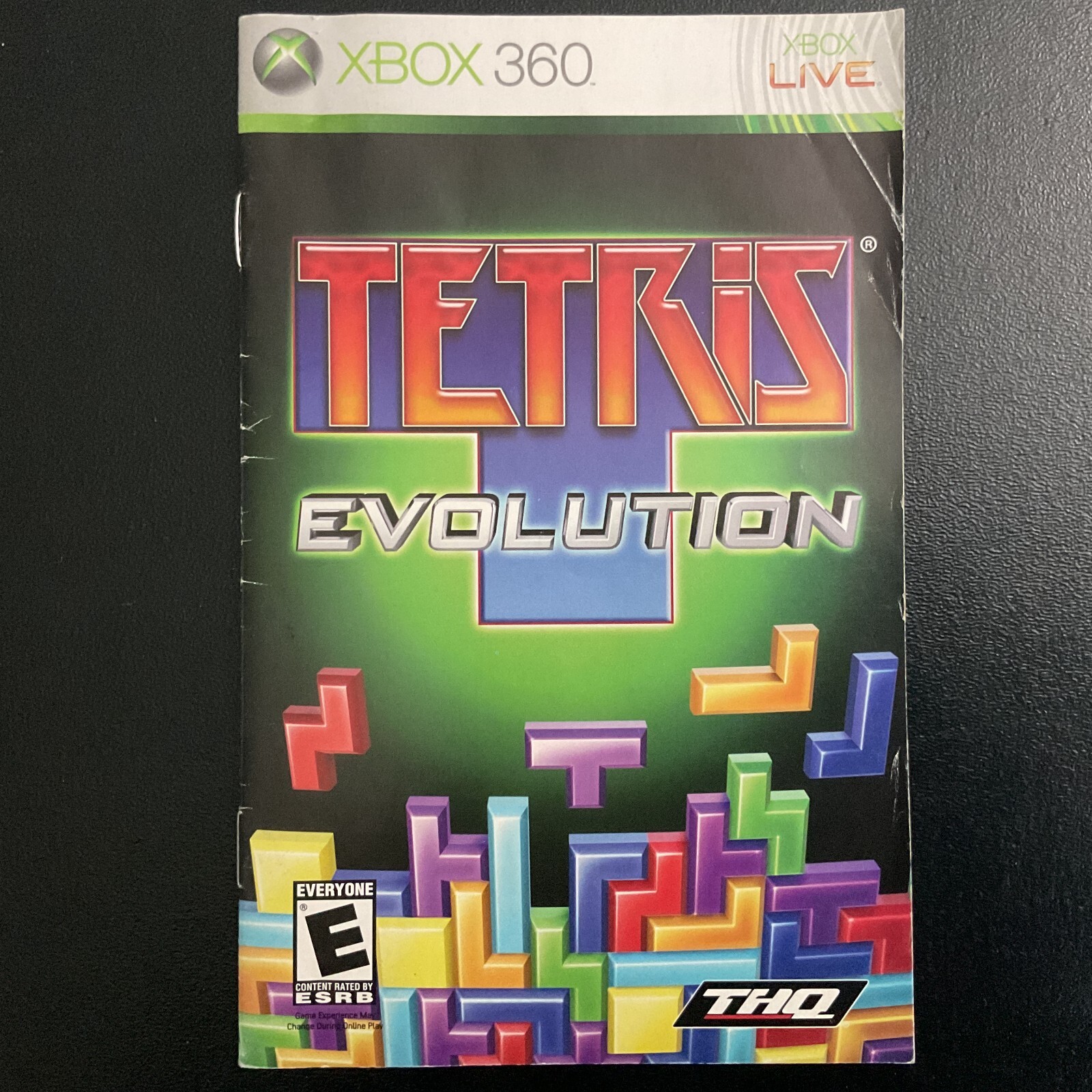 Tetris Evolution Microsoft Xbox 360 Instruction Manual Only