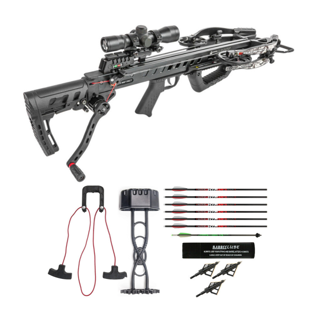 Killer Instinct Fatal X Crossbow Dead Silent Crank Starter Bundle Hunting