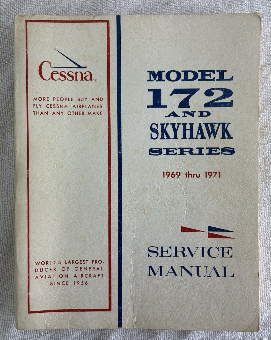 Cessna Model 172 And Skyhawk Series 1969 thru 1971 Service Manual D840-13 PB