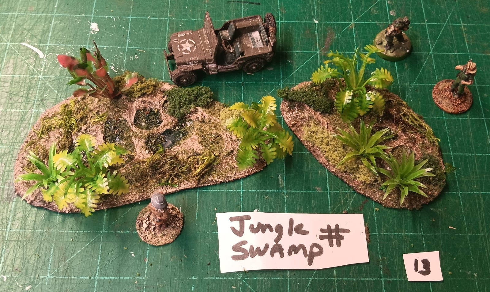 15mm 28mm FOW , Bolt action wargaming Large Jungle Swamp lot of 2 #13