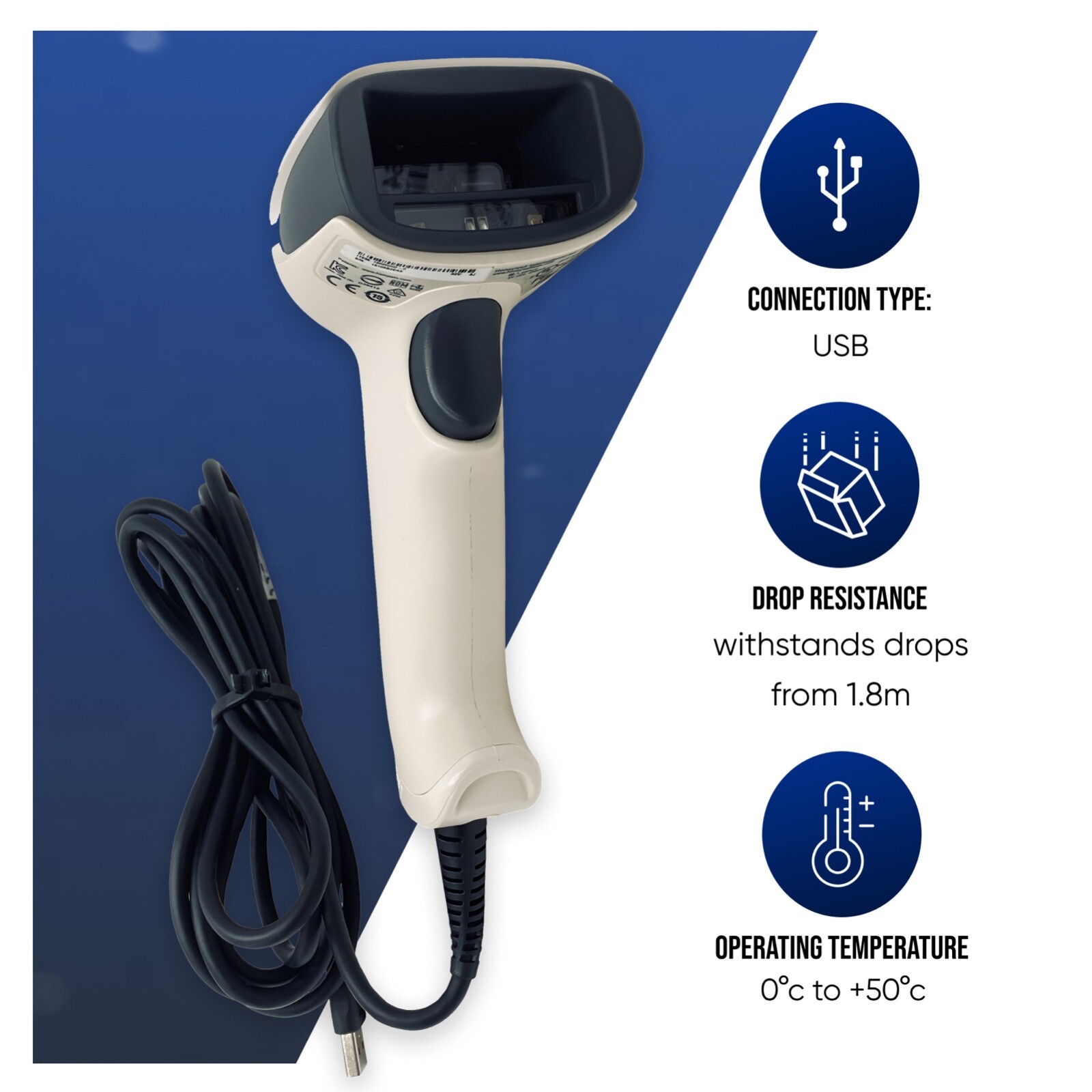 Honeywell Xenon 1900 Wired Barcode Scanner Reader 1900HHD-0 w/USB Cable GRADE A!
