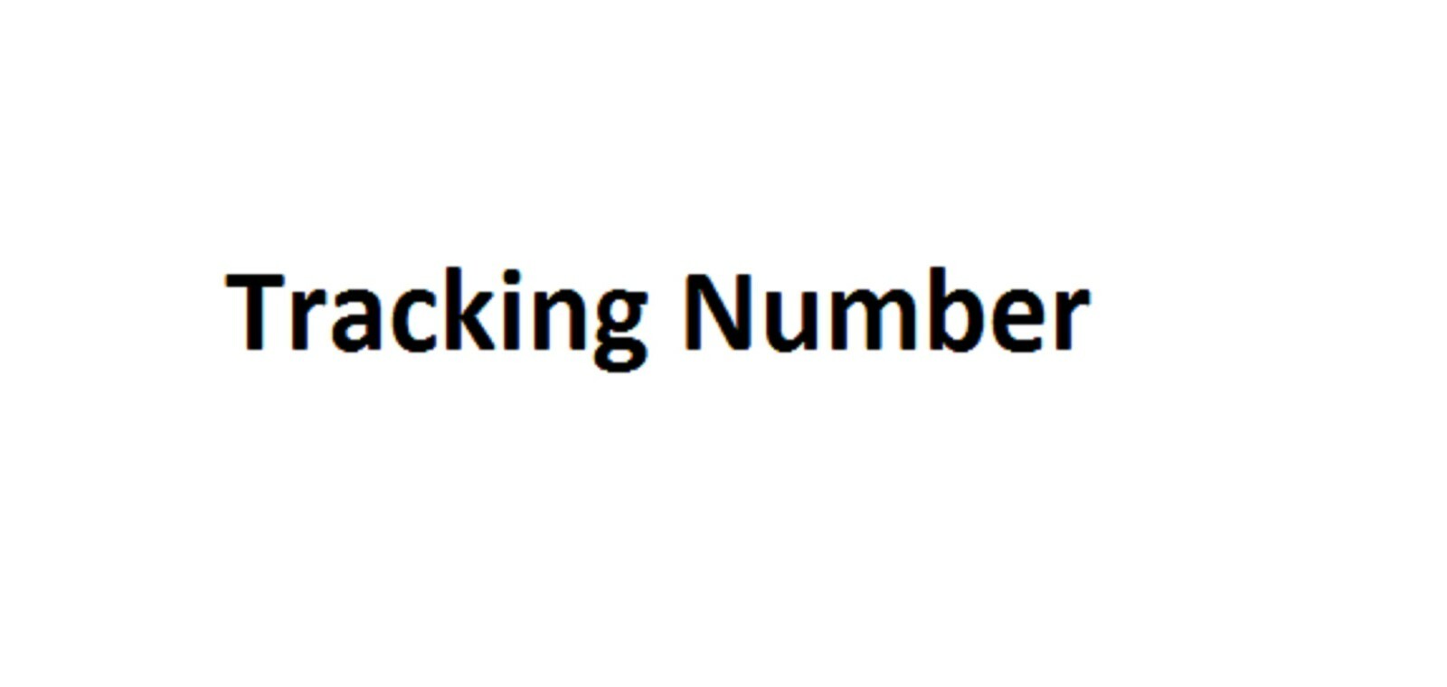 Tracking number