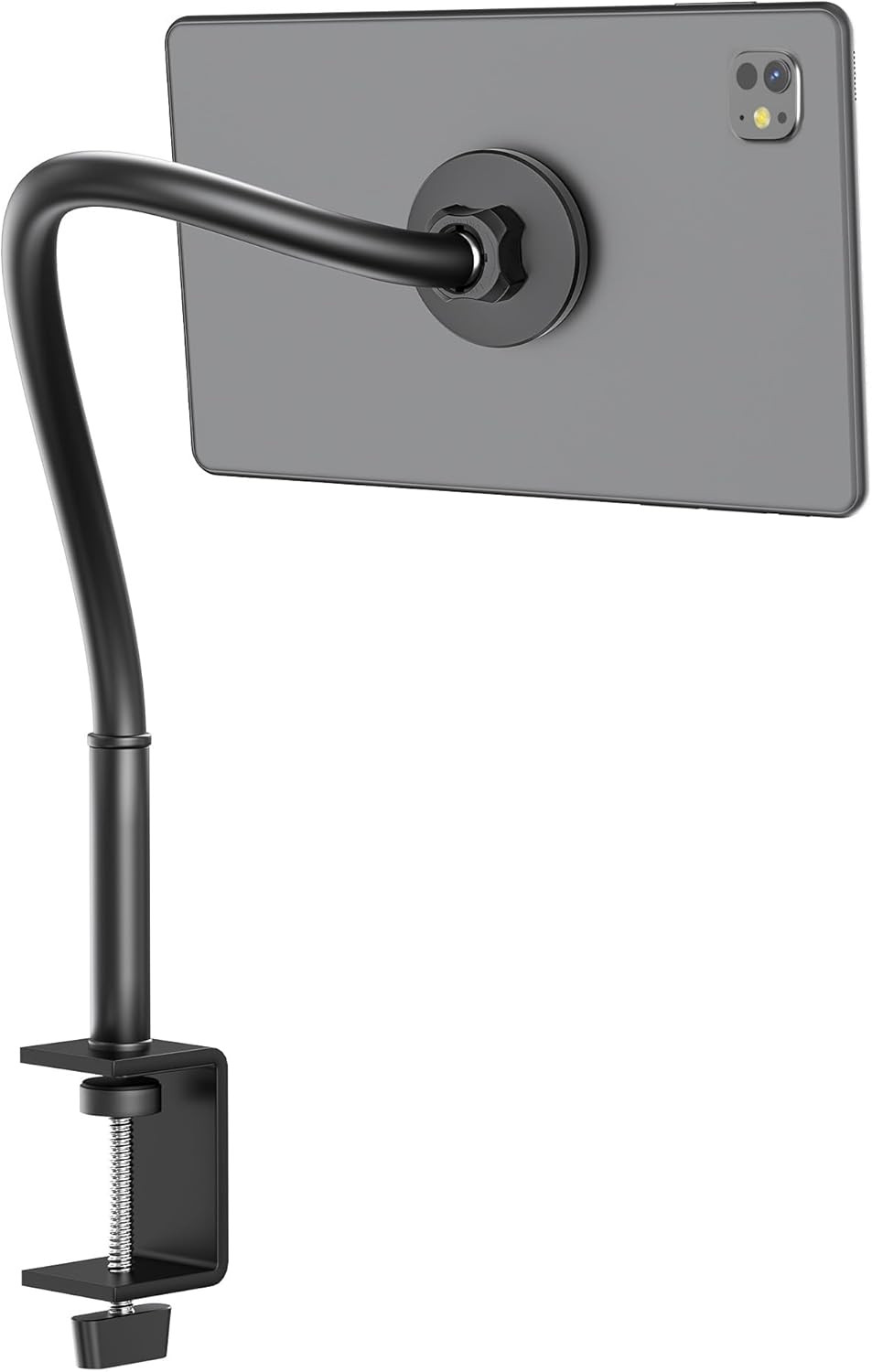 Magnetic Gooseneck Tablet Holder, iPad Desk Clamp Mount for Bed & Desk | 360 Deg