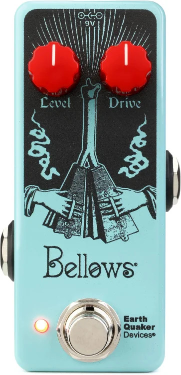 EarthQuaker Devices Legacy Reissue Bellows Fuzz Driver Pedal - Black on Teal,