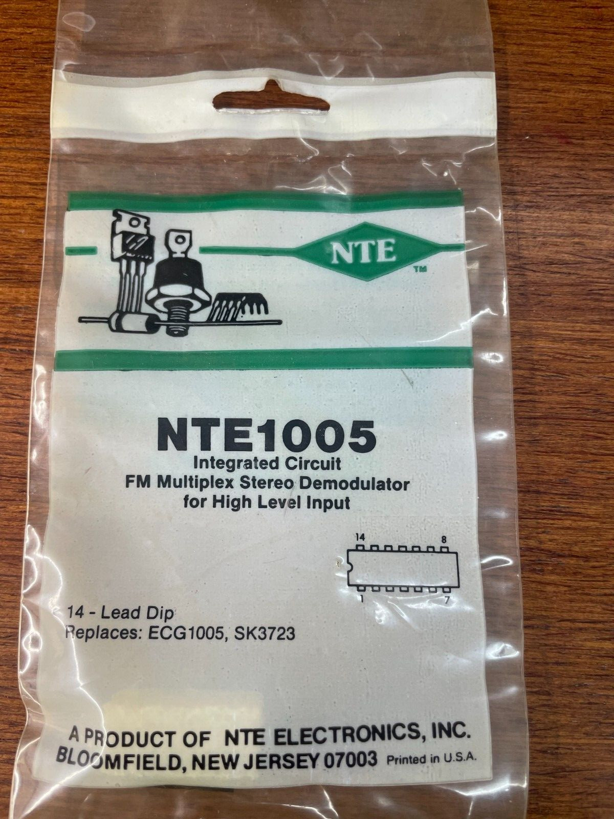 NTE Electronics NTE1005 INTEGRATED CIRCUIT FM STEREO DEMODULATOR CIRCUIT 14-LEAD