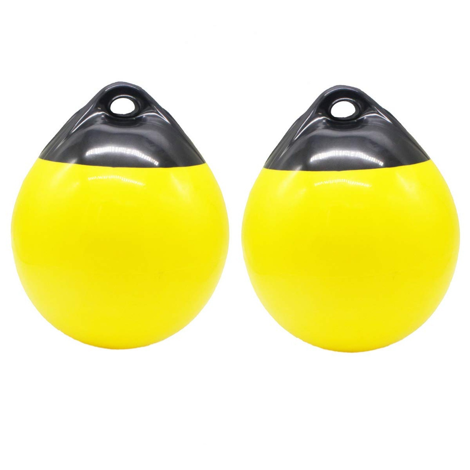 X-Haibei Pair of Boat Fenders Ball Round Anchor Buoy, Dock Bumper Ball Inflat...
