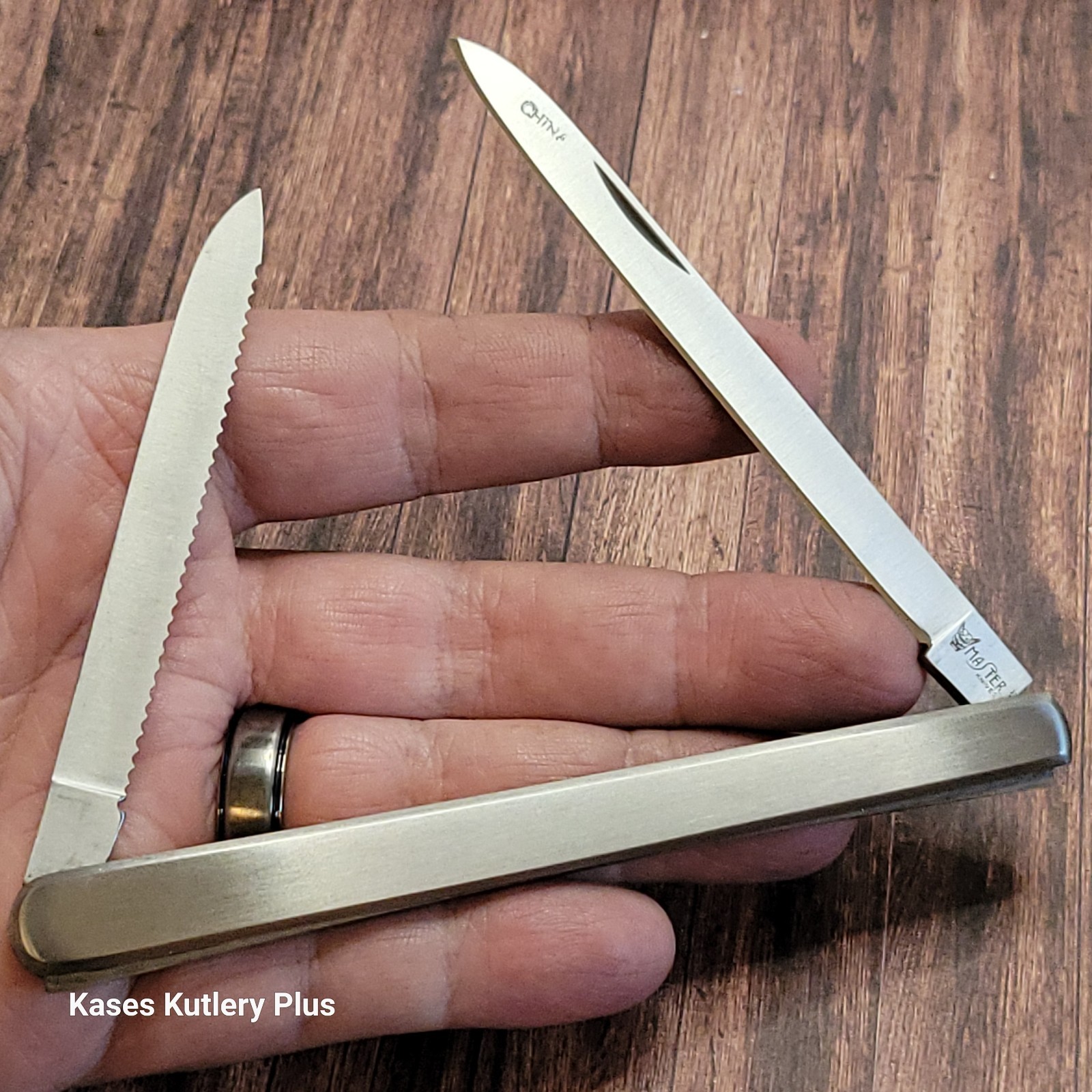 Master Cutlery Melon Tester Folding Pocket Knife 5" Closed Stainless Steel