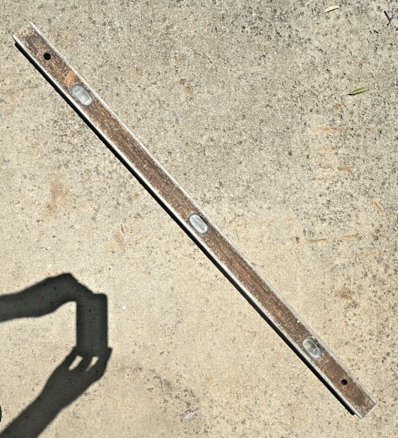Vintage 48" Wood and Aluminum Bubble Level