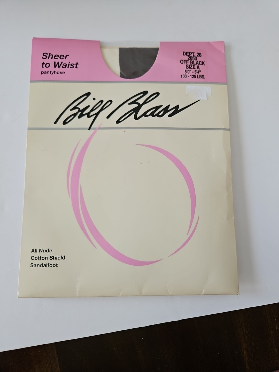 Bill Blass Sheet To Waist Pantyhose Off Black Size A Nylon Hosiery New