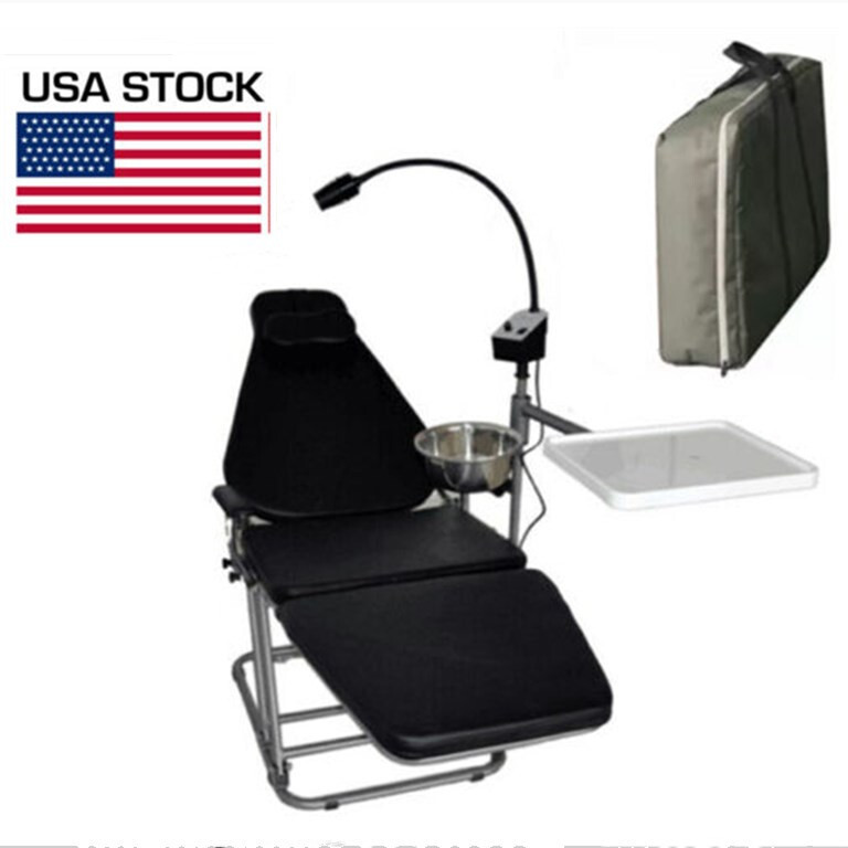 Dynamic DU32L Portable Dental Folding Patient Chair with LED Light Tray Cuspidor