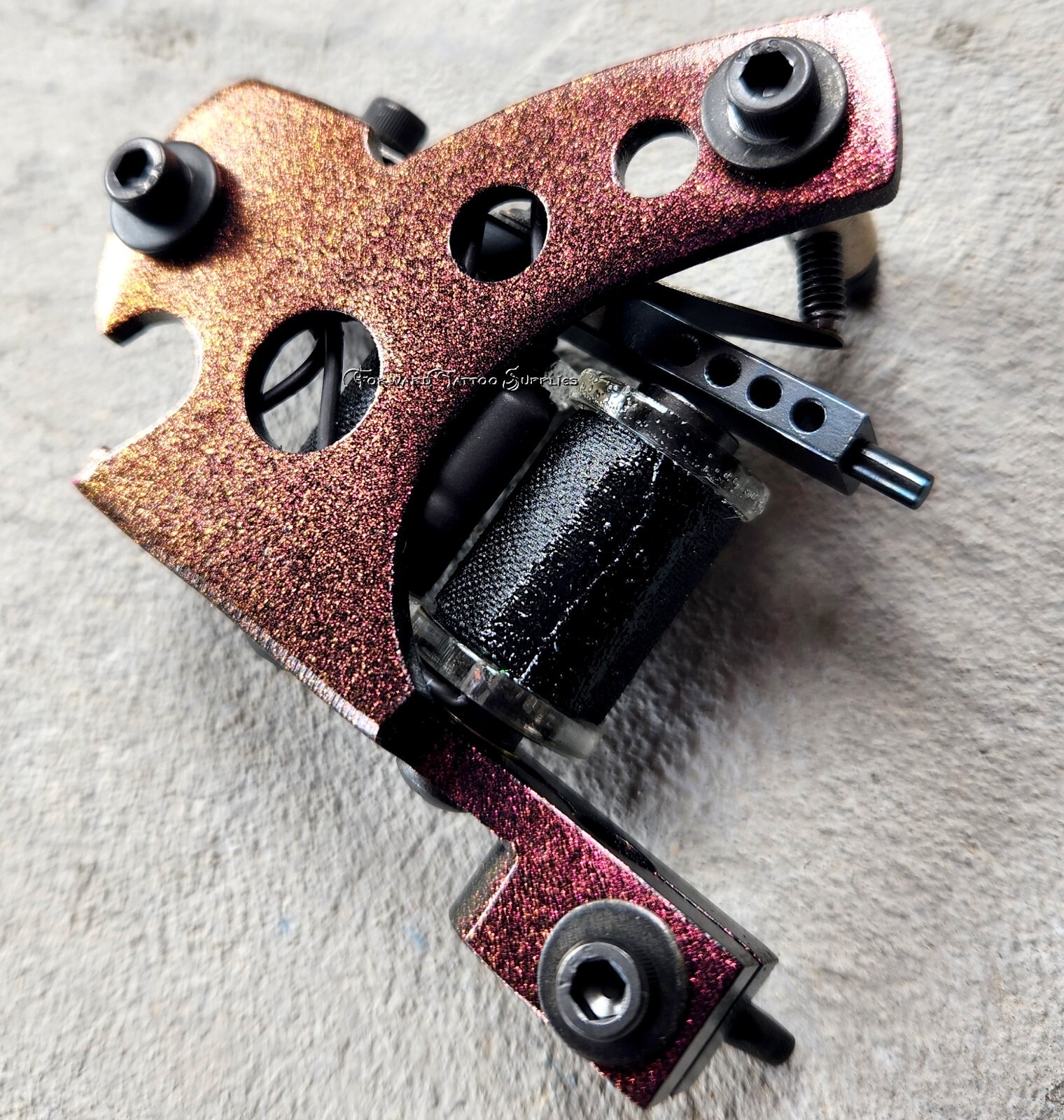 Red Galaxy Stinger Liner Tattoo Machine Handmade Medium-Soft Hit Short Stroke