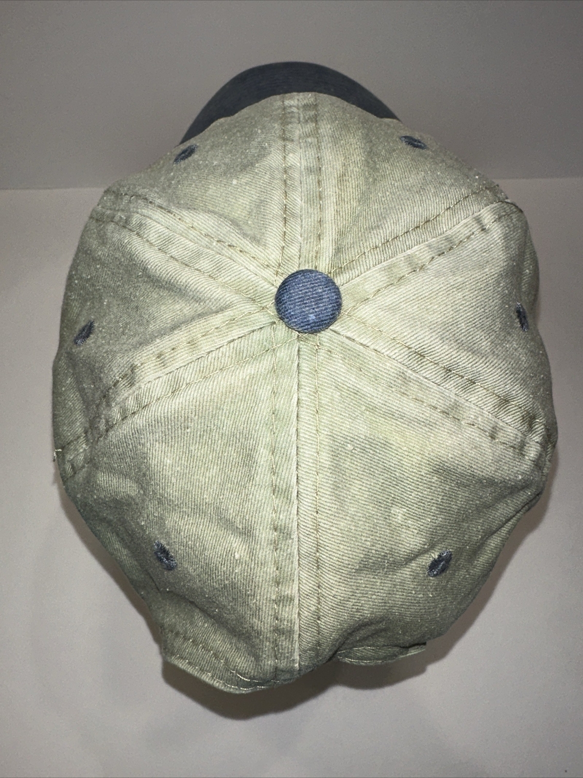 St. Augustine Est 1565 Green Hat Cap with Denim Blue Bill Hook Loop