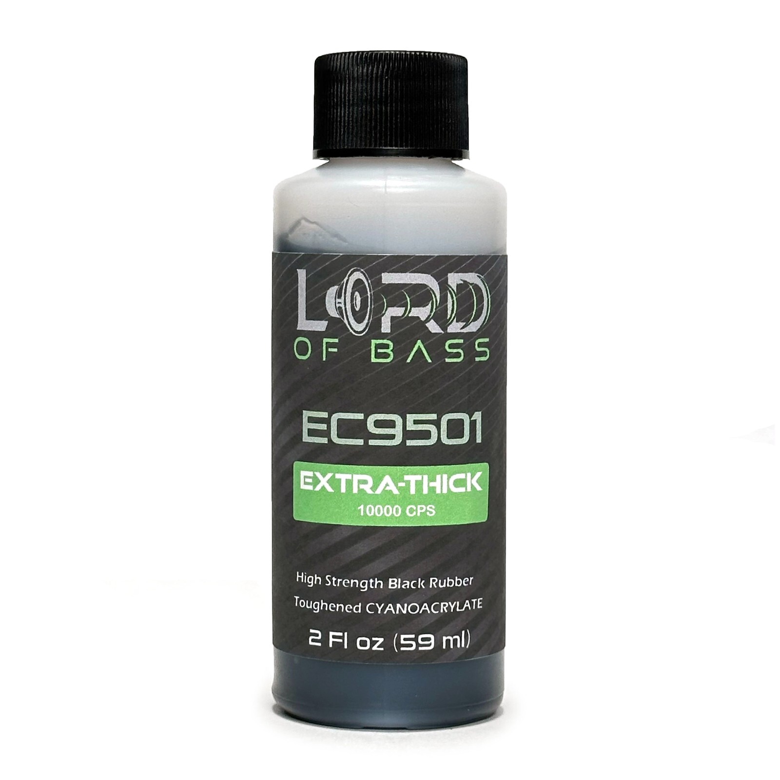 2oz Black Rubber Toughened Extra Thick CA Glue bottle 10000CPS