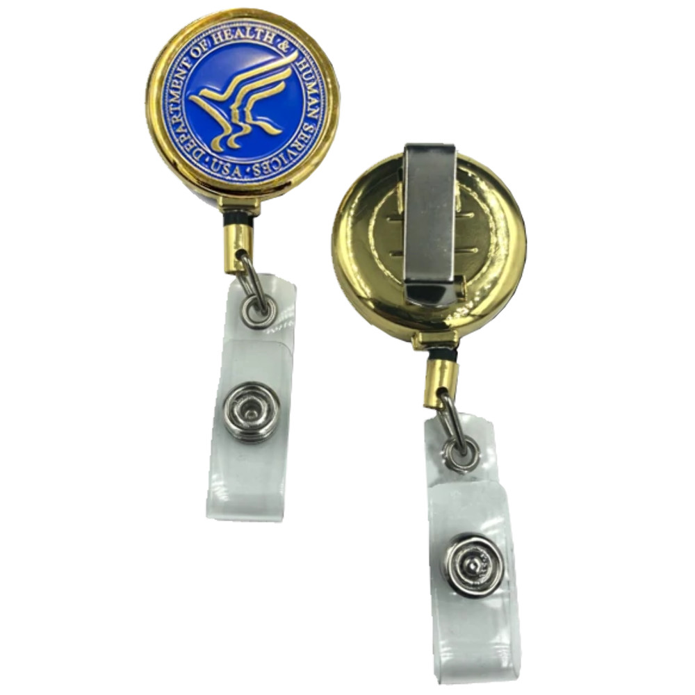 CL-MM HHS Metal ID Reel retractable ID Card Holder