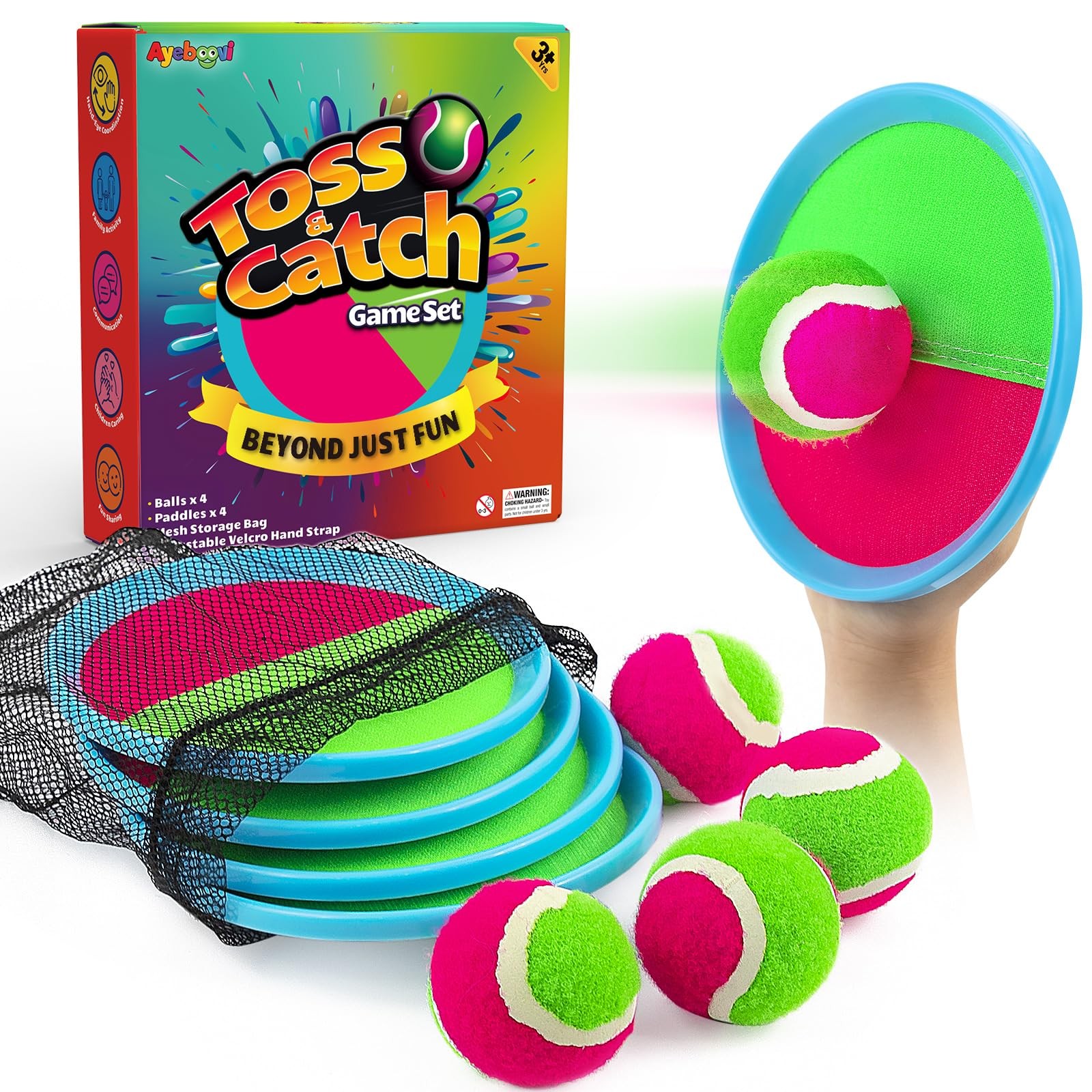 Toss and Catch Ball Set Boys Toys Outdoor Toys Yard Games Outside Games Beach
