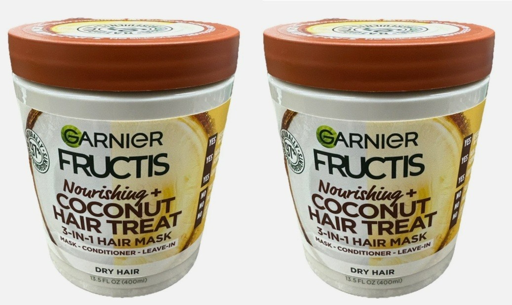 Garnier Fructis Nourishing Treat 1 Minute Hair Mask Coconut Extract Double Pack