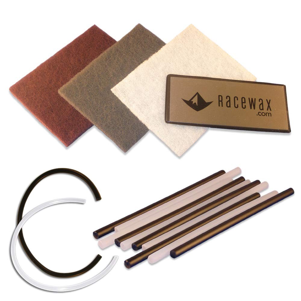 RaceWax Core Shot Ski Base Repair Kit 5/5 clear black Ptex Metal Grip (RA-5000)
