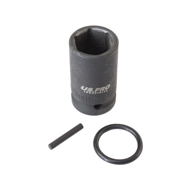 US PRO 1/2" Drive 21mm Scaffolders Impact Socket Retaining Pin & O-Ring 52mm