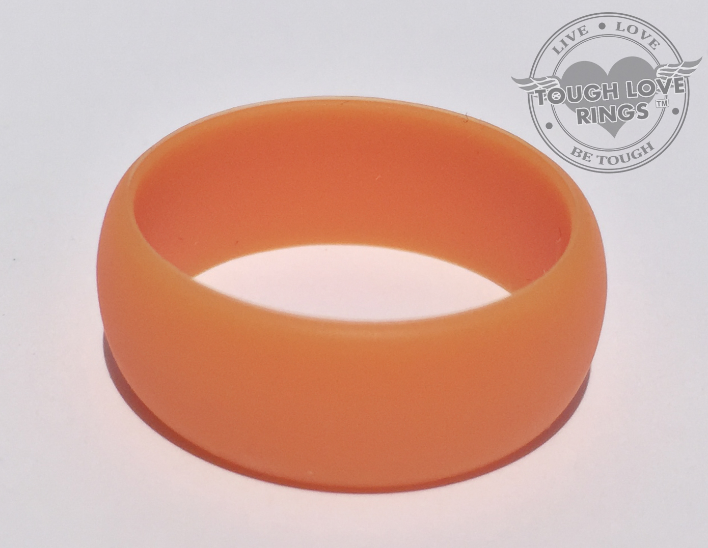 ORANGE - TOUGH LOVE Silicone Wedding Ring - FAST/FREE SHIP
