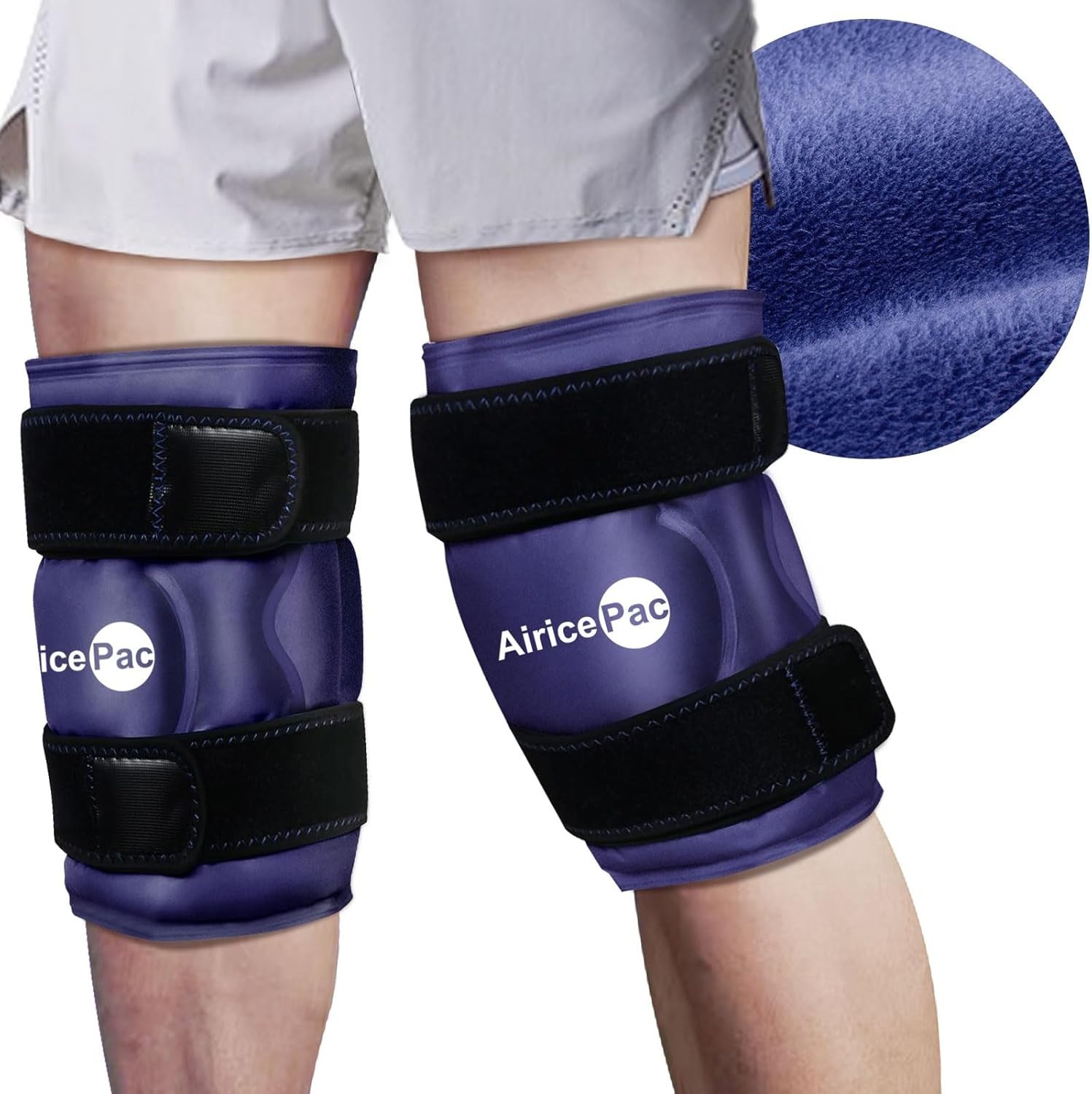 Ice Pack for Knee Pain Relief, Reusable Gel Ice Wrap for Injuries, Swelling,