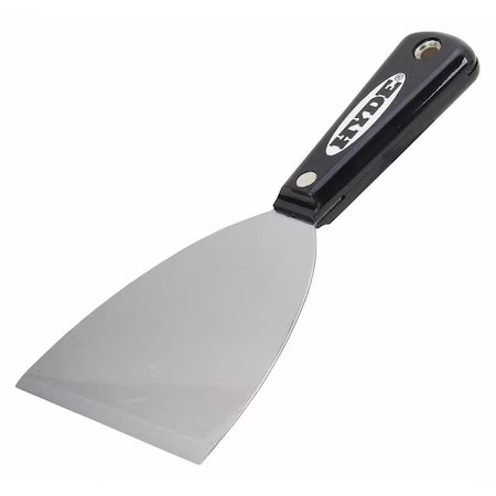 Hyde 02600 Putty Knife, Stiff, 4", Carbon Steel