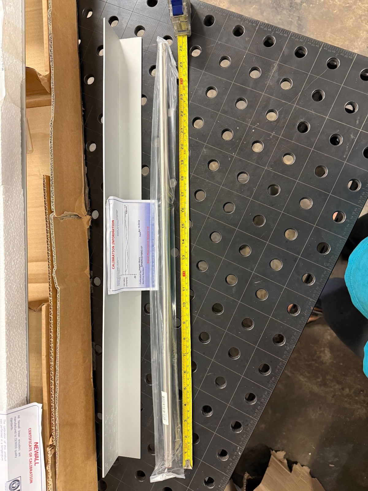 Newall Digital readout 26" Spherosyn Read out scale rod & alum guard mill lathe