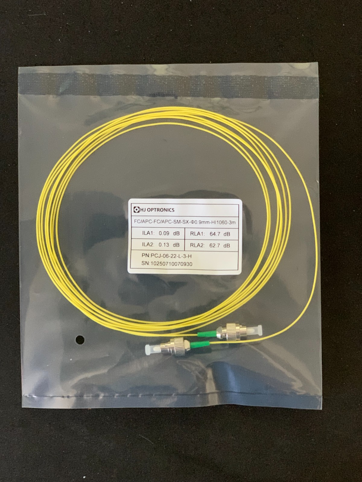 HJ Optronics HI-1060 fiber jumper 900um loose tube 2.0m FC/APC-FC/APC Patch Cord