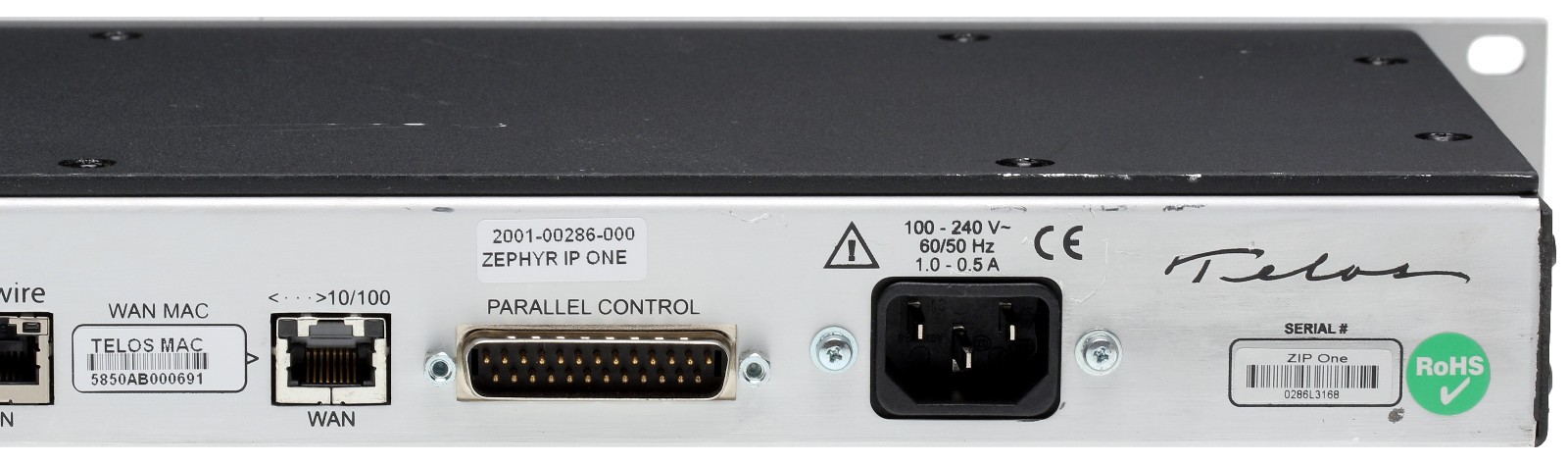 Telos Z/IP ONE Remote Studio Codec Audio Over IP Internet Transmission Endpoint