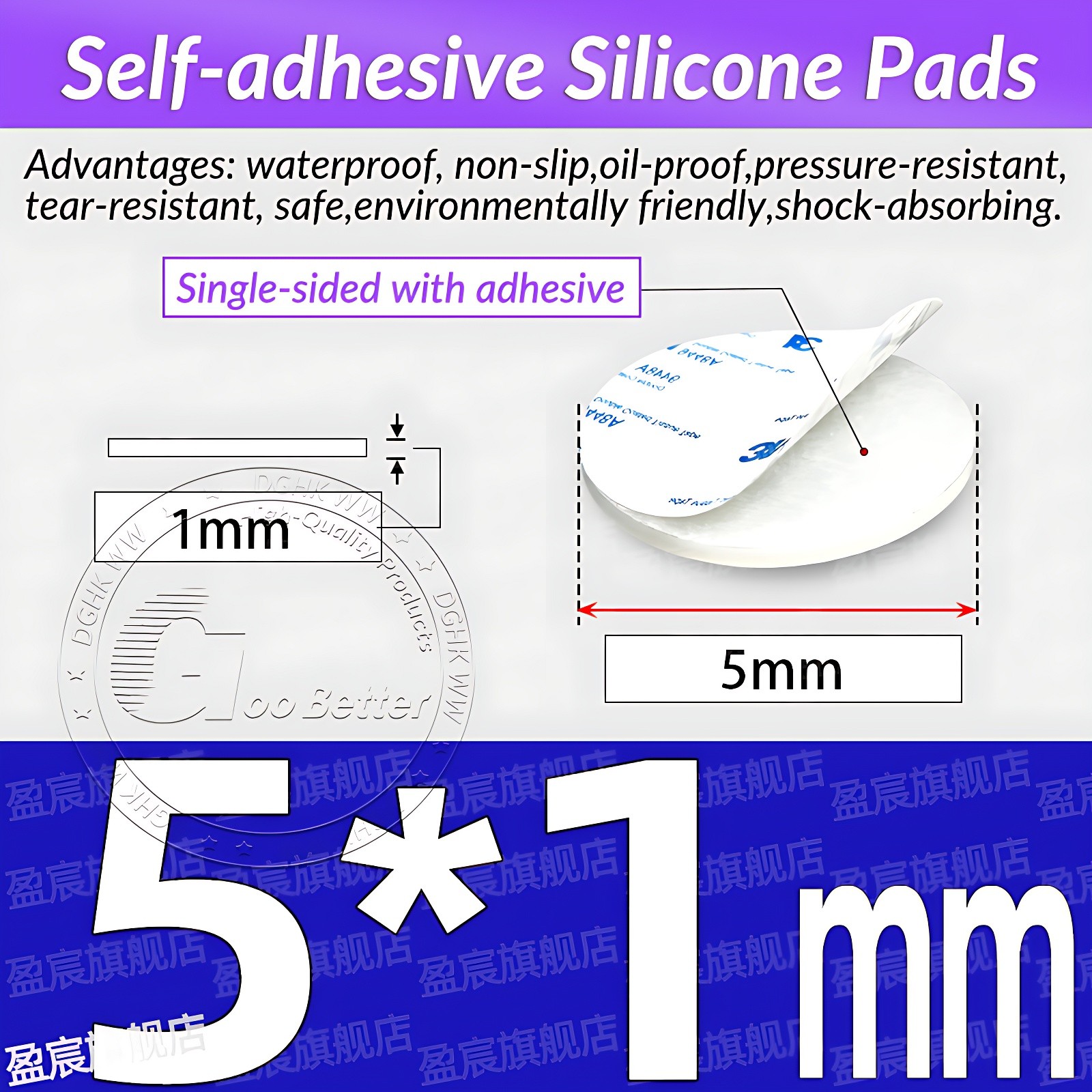 Solid Round Self Adhesive Rubber Pad Disc Sheet Gaskets Dia 5-150mm Thick 1-10mm