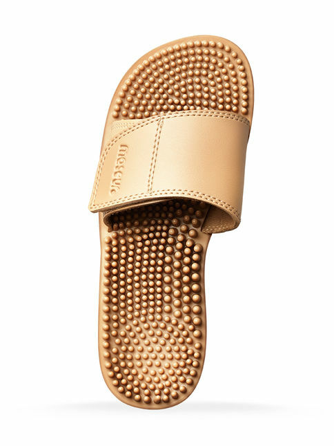 Maseur Invigorating Reflex Zone Massage Sandal Arches Heels &Toes Beige SIZE 5