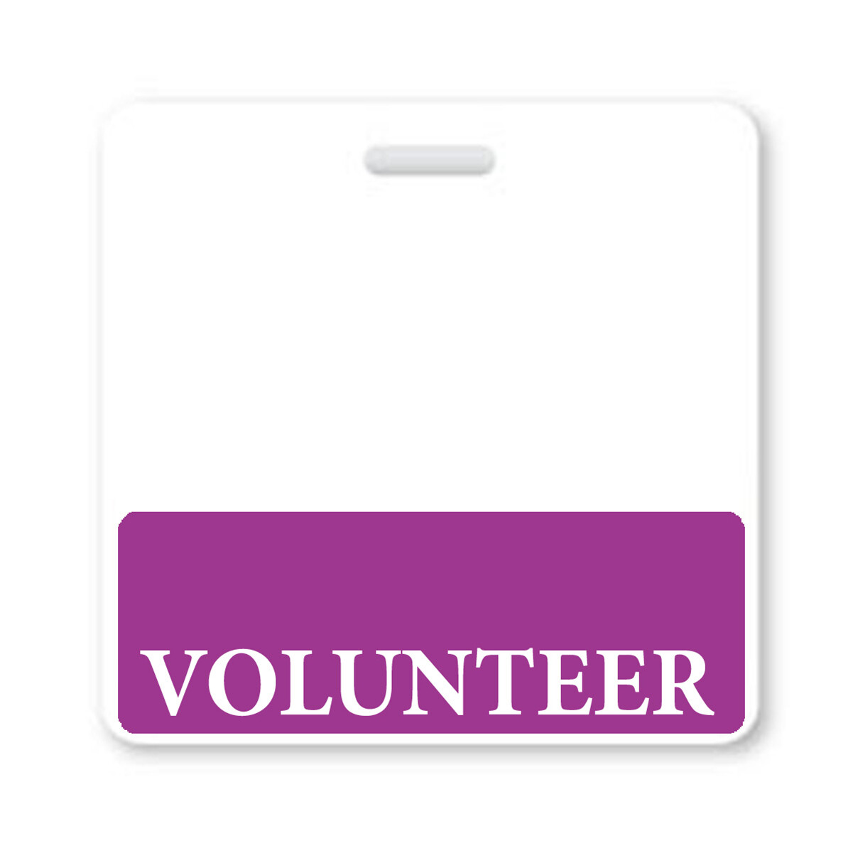VOLUNTEER Badge Buddy - Horizontal - Hospital ID Card Buddies for Volunteers