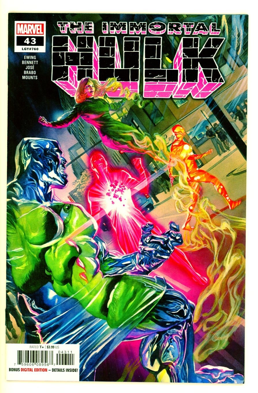IMMORTAL HULK #43 NEAR MINT 2021 ALEX ROSS COVER 1st PRINT MARVEL COMICS b-295
