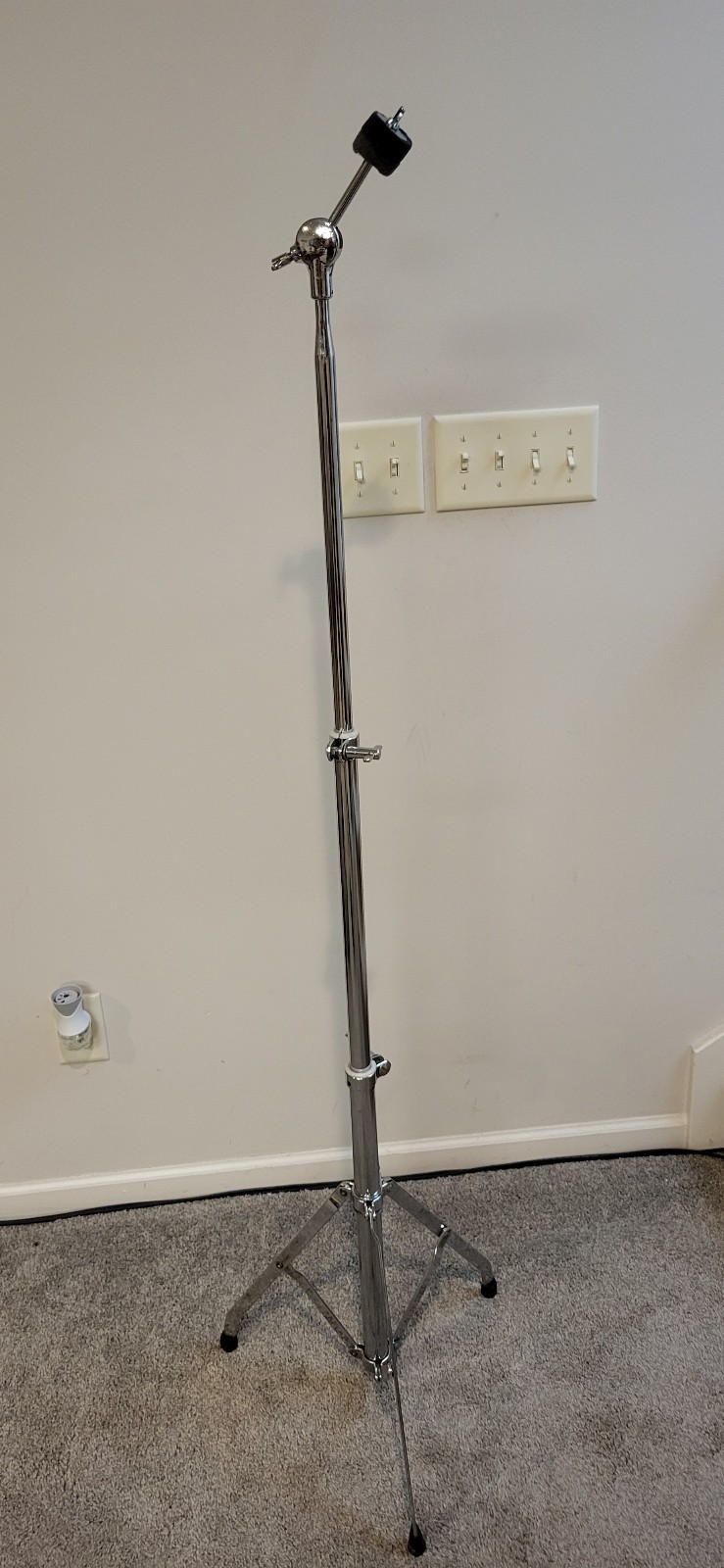 Unbranded single braced straight heavy duty cymbal stand with tilter