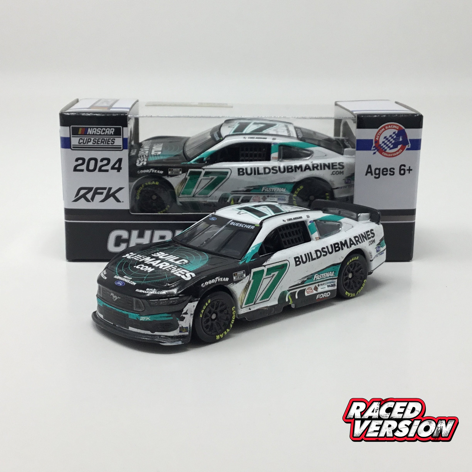 Chris Buescher 2024 Buildsubmarines.com Watkins Glen Race Win Foil Number 1:64 D