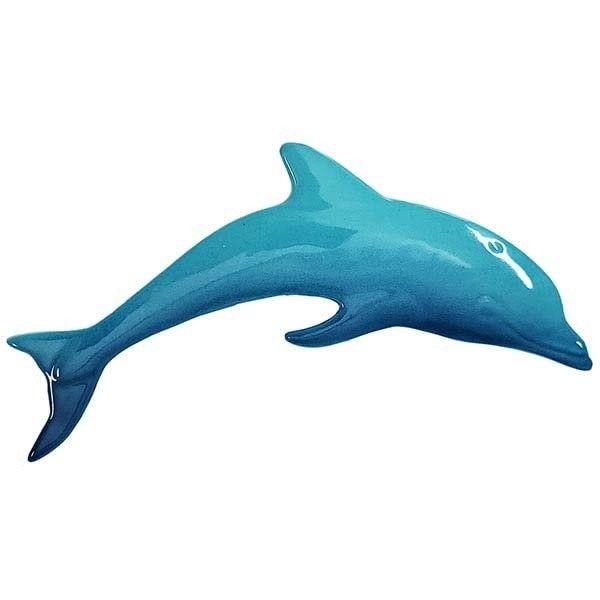 Artistry in Mosaics Mini Dolphin Ceramic Swimming Pool Mosaic (6", Aqua)