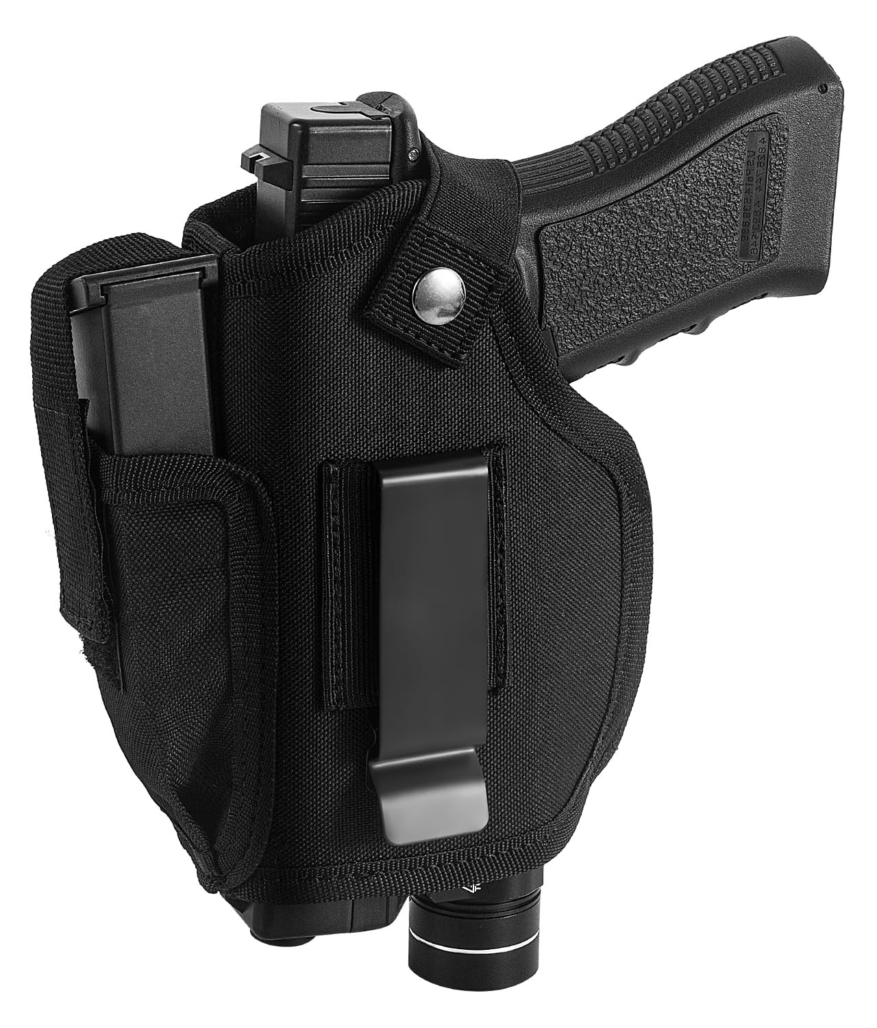 LandFoxtac Gun Holster with Laser/Light, IWB/OWB Concealed Carry BLACK