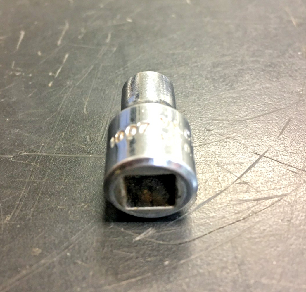 VLCHECK 7/32", 6 Point, Chrome Socket, 1/4" Drive, 1007, USA
