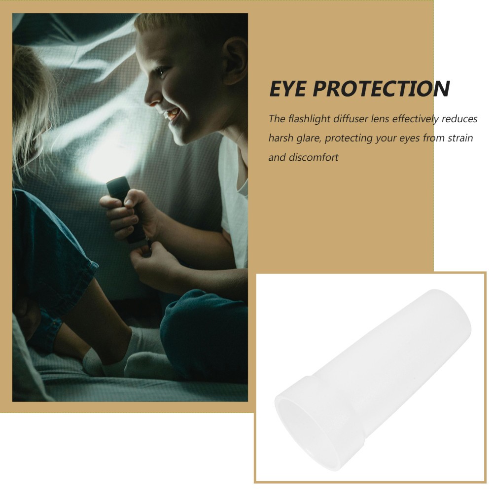 White Light Diffuser for Reading Flashlight Cap Camping Attachment