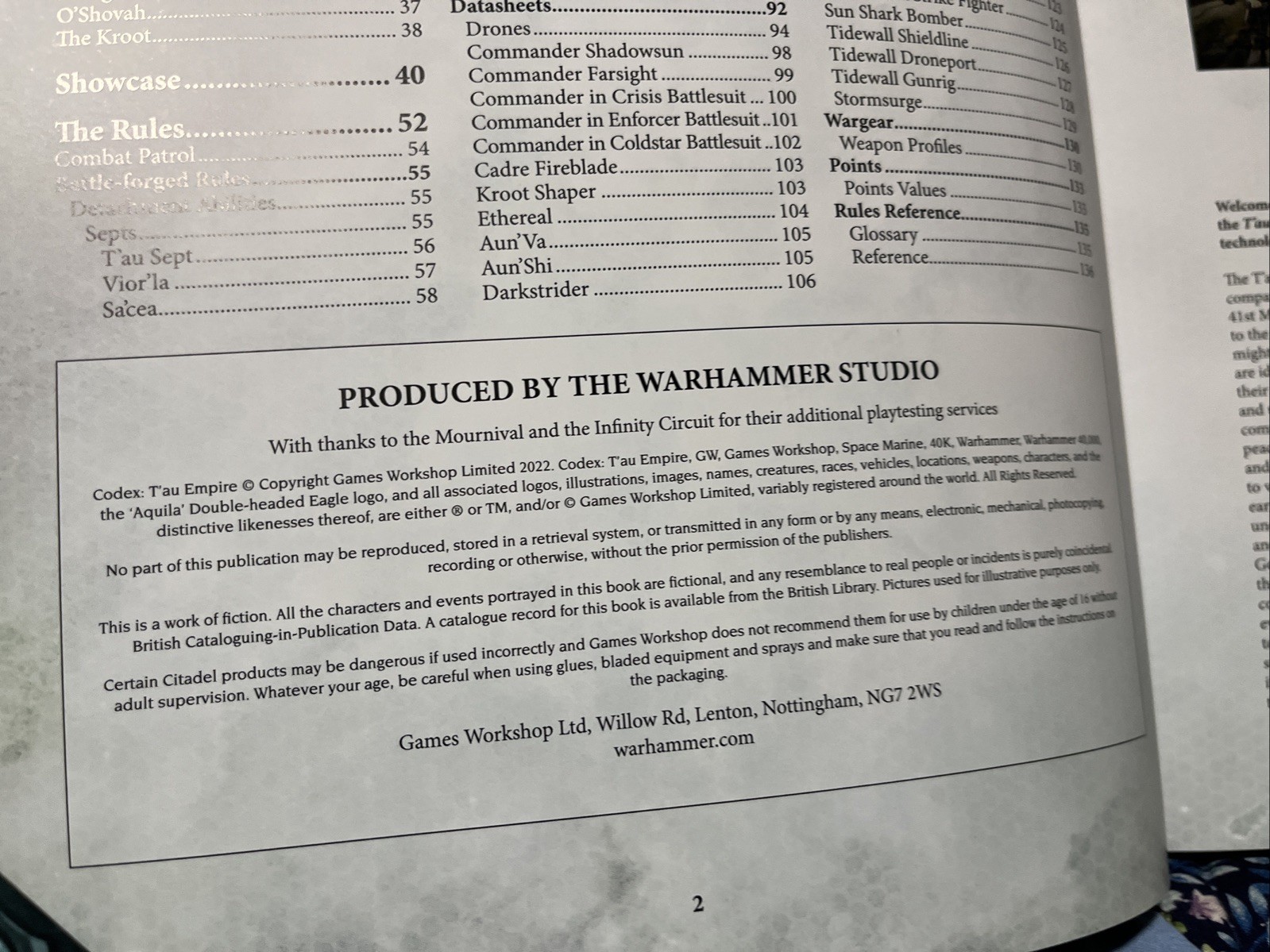 Codex: T'au Empire -Warhammer 40K- Games Workshop Hardcover Book