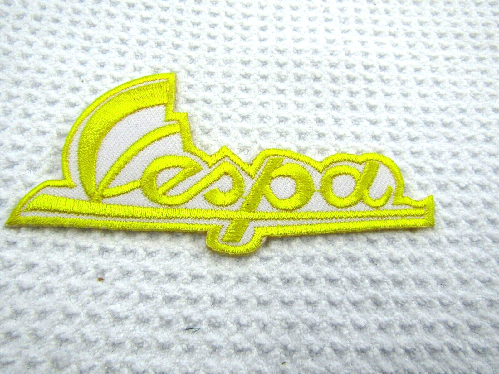 Vespa Yellow Text Patch, Piaggio Scooters, Mods, 1960s Soul