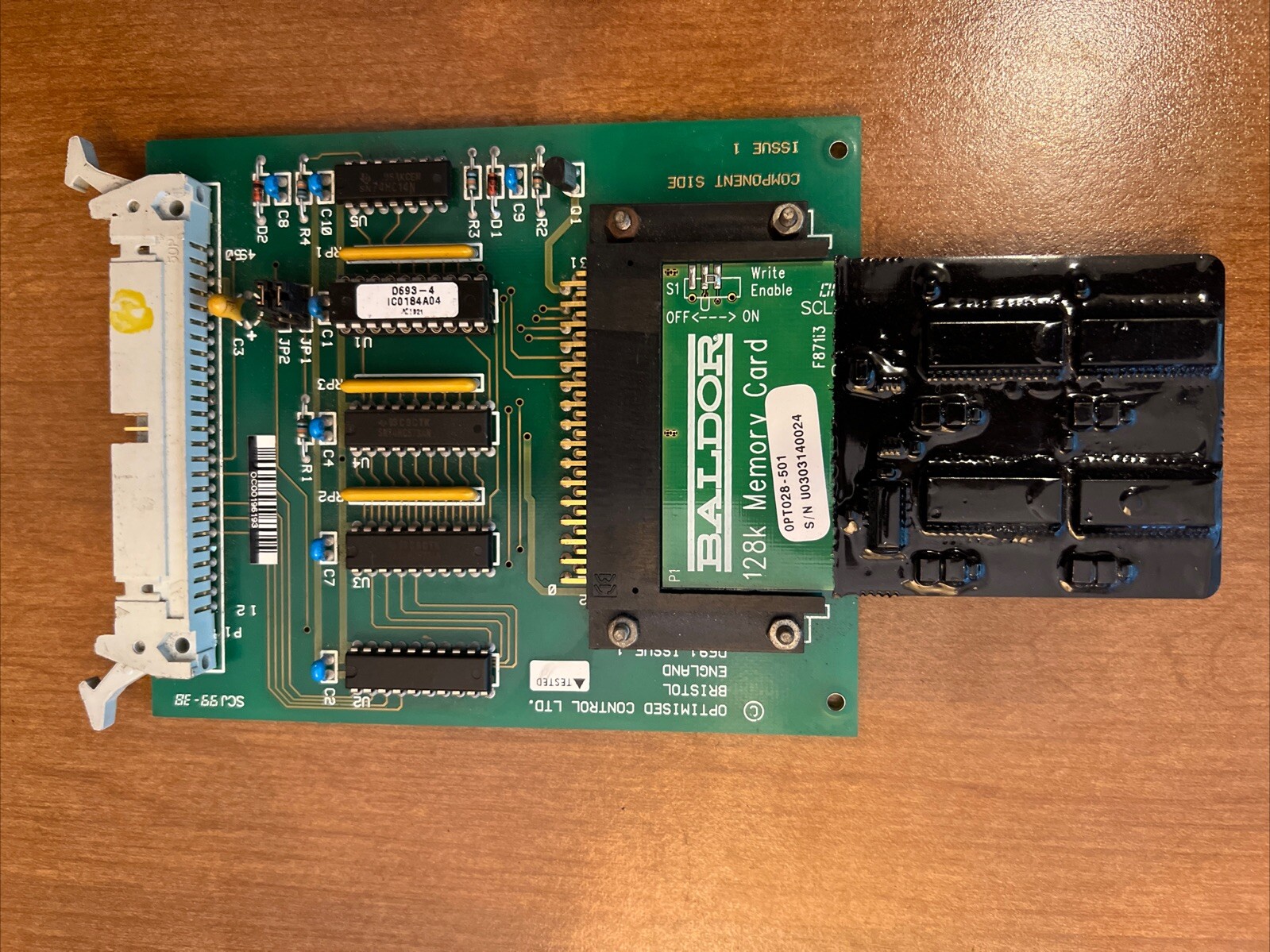🔥Baldor OPT028-501 Memory Card 128k w Optimized Control D691 Board, Used🇺🇸