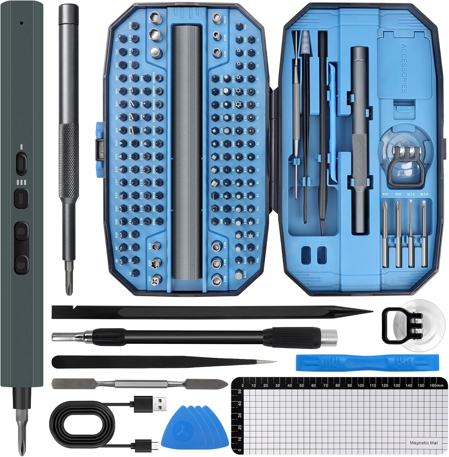 155-in-1 Precision Electric Screwdriver Set Cordless Tool for PC Laptop Repair