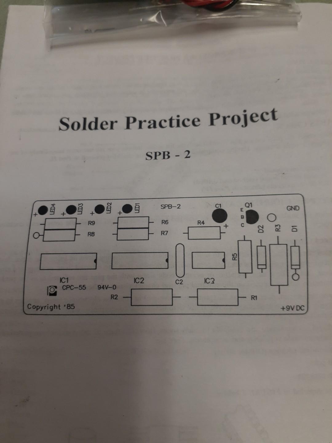 DIY Electronic Project, Beginner Soldering Practice Kit with Assembly Guide