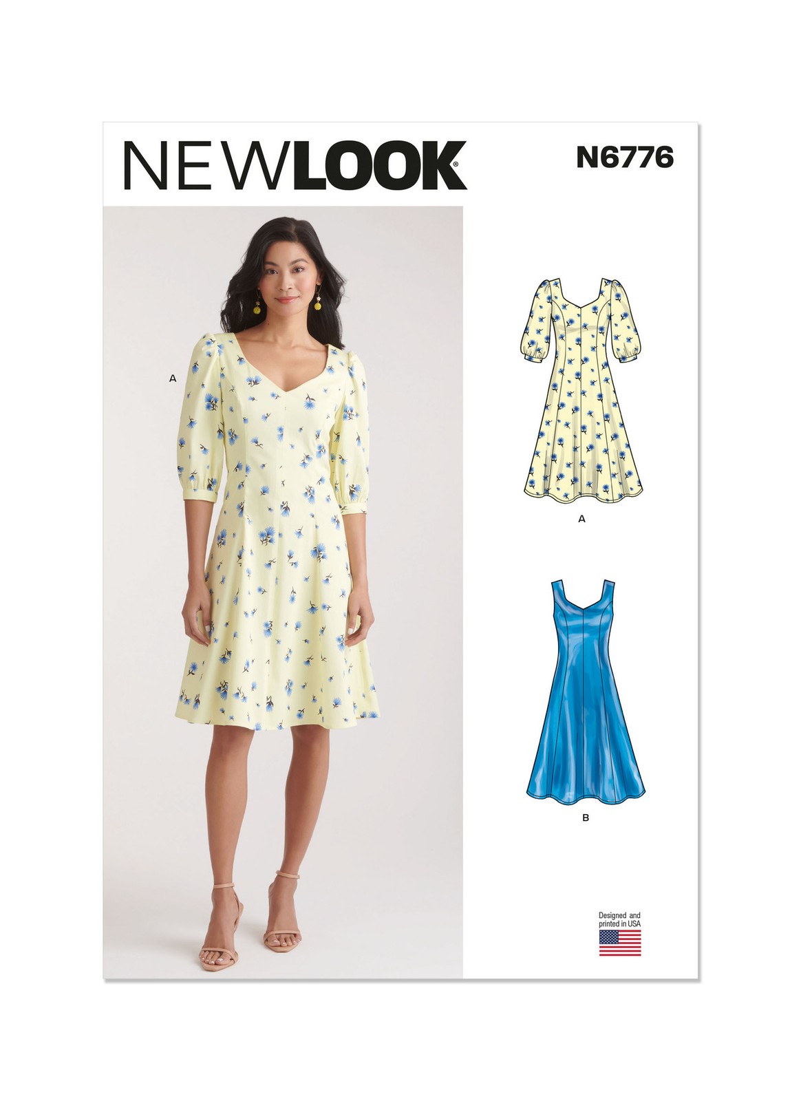 New Look  6776 - Misses' Dress With Sleeve Variations, Size: A (10-18)