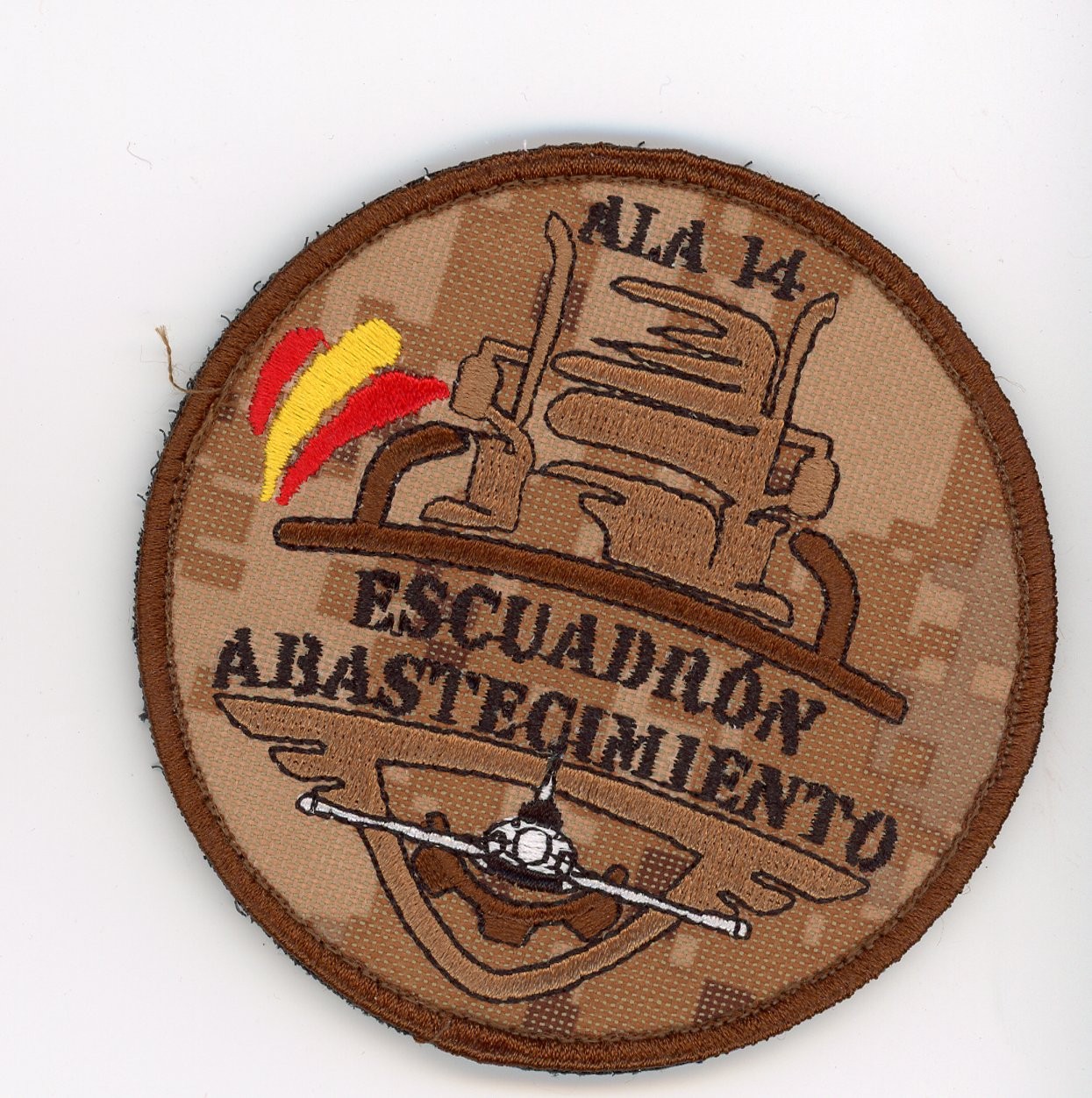 PATCH SPAIN ALBACETE AFB 14th WING SUPLY SQUADRON CELL VEL BACK