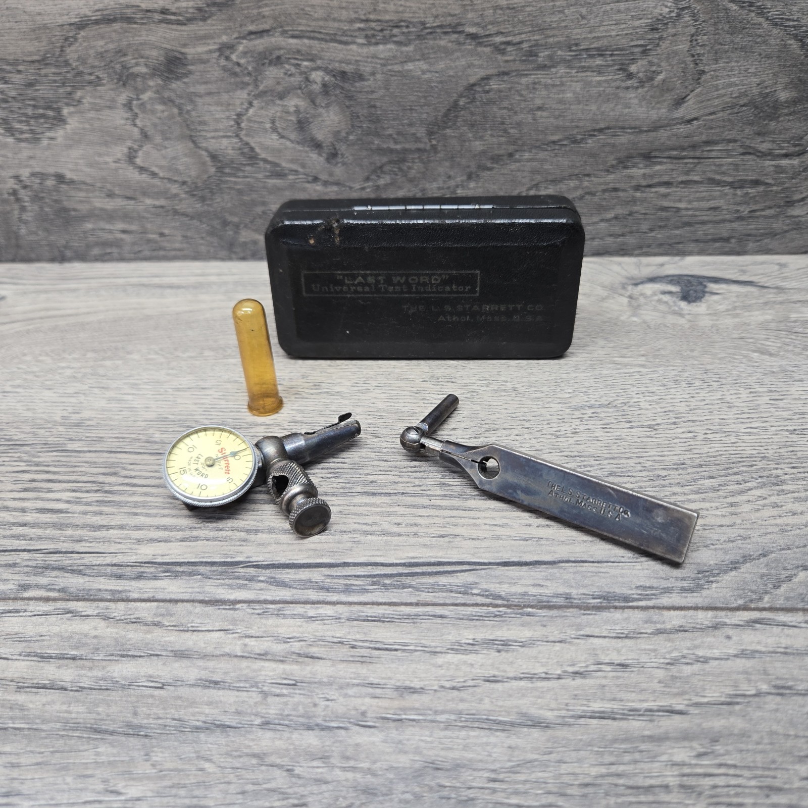 Starrett Last Word Dial Indicator No. 711-F Machinist Tools USA With Case